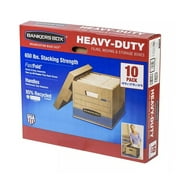 Bankers Box Heavy Duty Storage Boxes 10x12x15 10 Pack