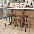 thumbnail image 3 of Giantex 24 Inch Height Industrial Saddle Stool, Backless Counter Bar Stool, (4), 3 of 7