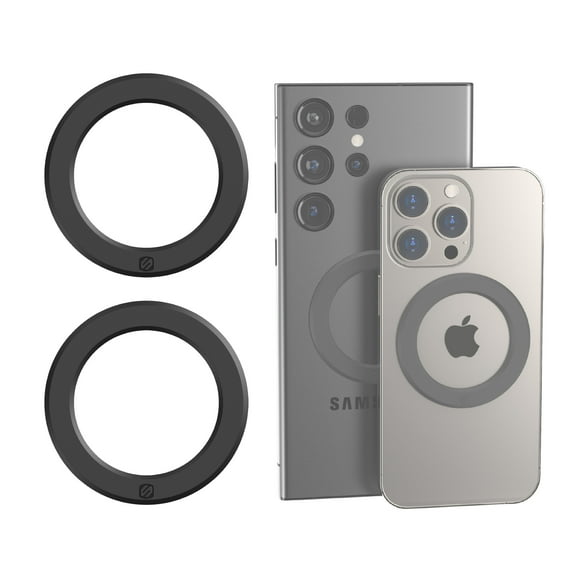 Scosche MPLTMSPCH2-2PK MagicRing™ Magnetic Adapter Ring for MagSafe Phone Mount Black