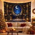 thumbnail image 3 of Vintage Bookshelves Nighttime with Magical Library Study Curved, Mystical Fantasy for Space Lovers, Galaxy Room Decor, Mother'S Day Gift, Tapestry Wall Hanging for Bedroom and Dorm, 3 of 7