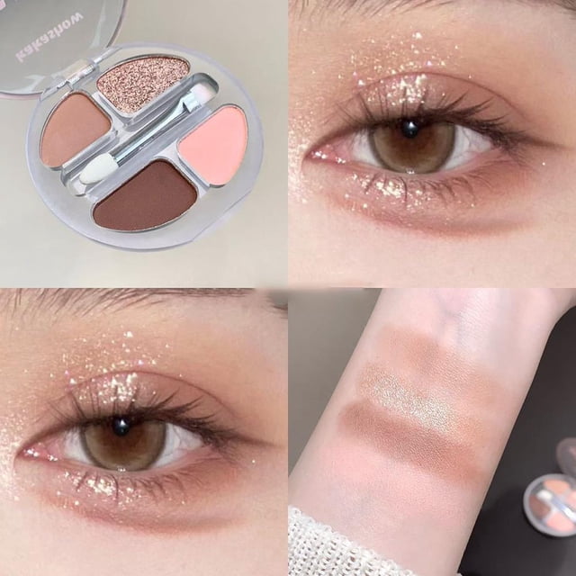 SharkTRUE Colorful Eye Shadow Quad Palette: Versatile, Long-Lasting, & Skin-Friendly Makeup Essential