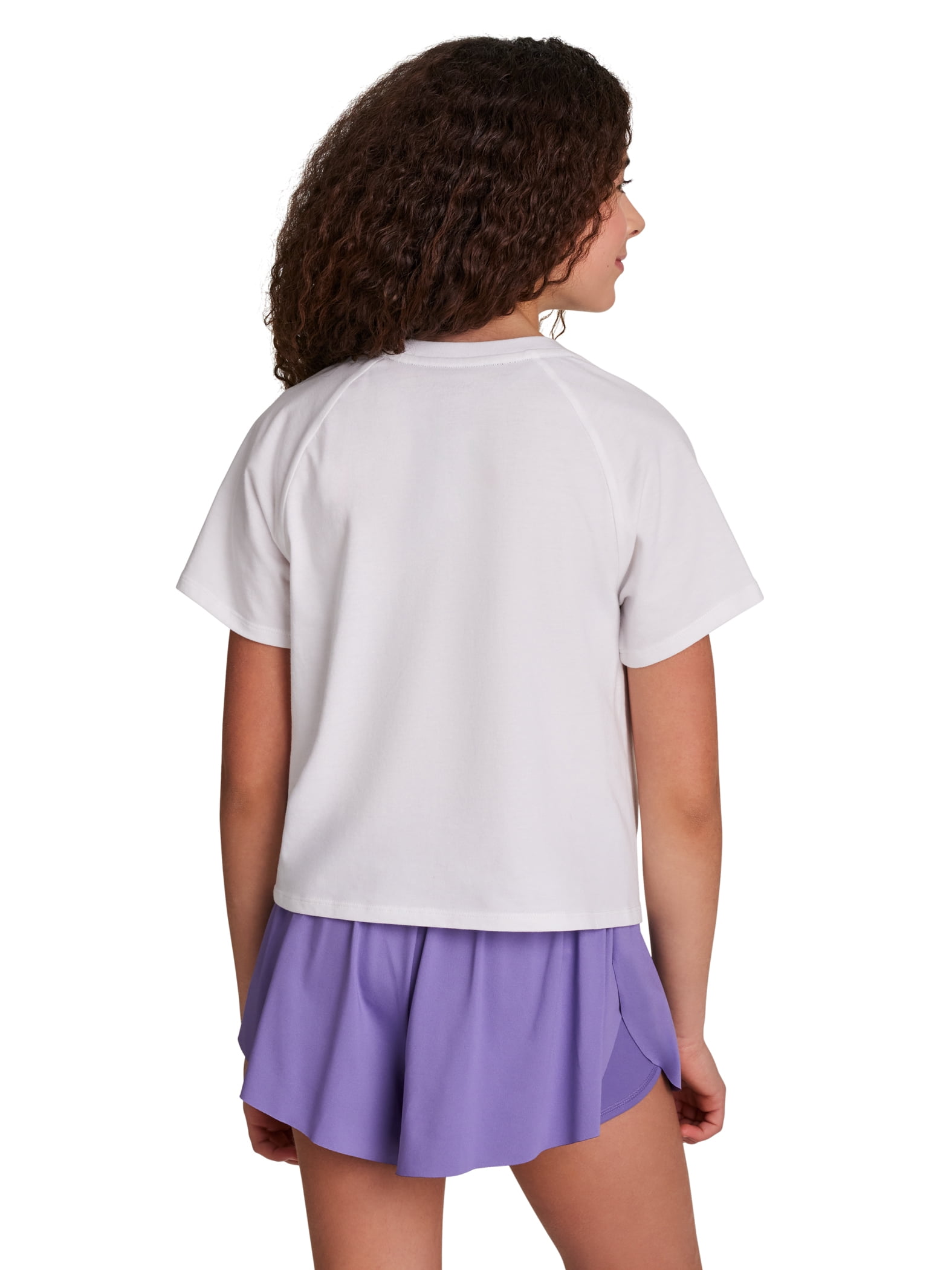 Reebok Girl's Athletic T-Shirt & Flutter Short, 2-Piece Set, Sizes 4-18