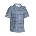 thumbnail image 3 of Xecao Cute Whale print Hawaiian shirt - a stylish short-sleeve button-down for men, perfect for casual beach and tropical outings., 3 of 9
