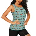 thumbnail image 2 of Fotbe winter ski Dachshund Blusas Sin Mangas para Mujer – Estilo Casual, Corte Suelto, Slim-Fit, Cuello Redondo Deportivo, Tops de Verano para Gimnasio y Yoga-X-Large, 2 of 7