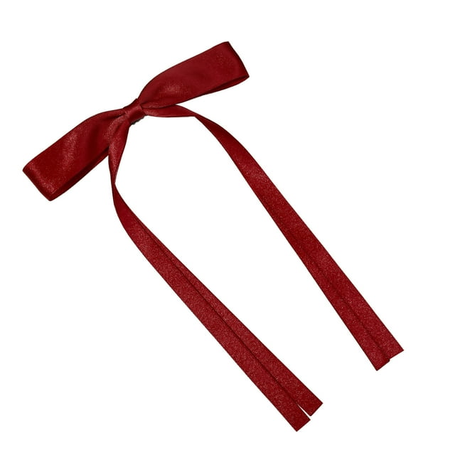 Fiudx Pinza para El Cabello, Diadema con Lazo de Seda Satinada, Accesorio de Garra Metálica, Horquilla Larga con Borla para Niña, Uso Diario, Regalo para Mujeres y Niñas, 8 Colores Disponibles