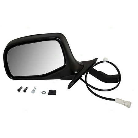 Truck Bronco Chrome Mirror - BROCK Side View Mirror Black & Chrome Driver Power Replacement for 92-96 Ford F150 F-150 F250 F-250 F350 F-350 Pickup Truck Bronco SUV F7TZ17682BAA