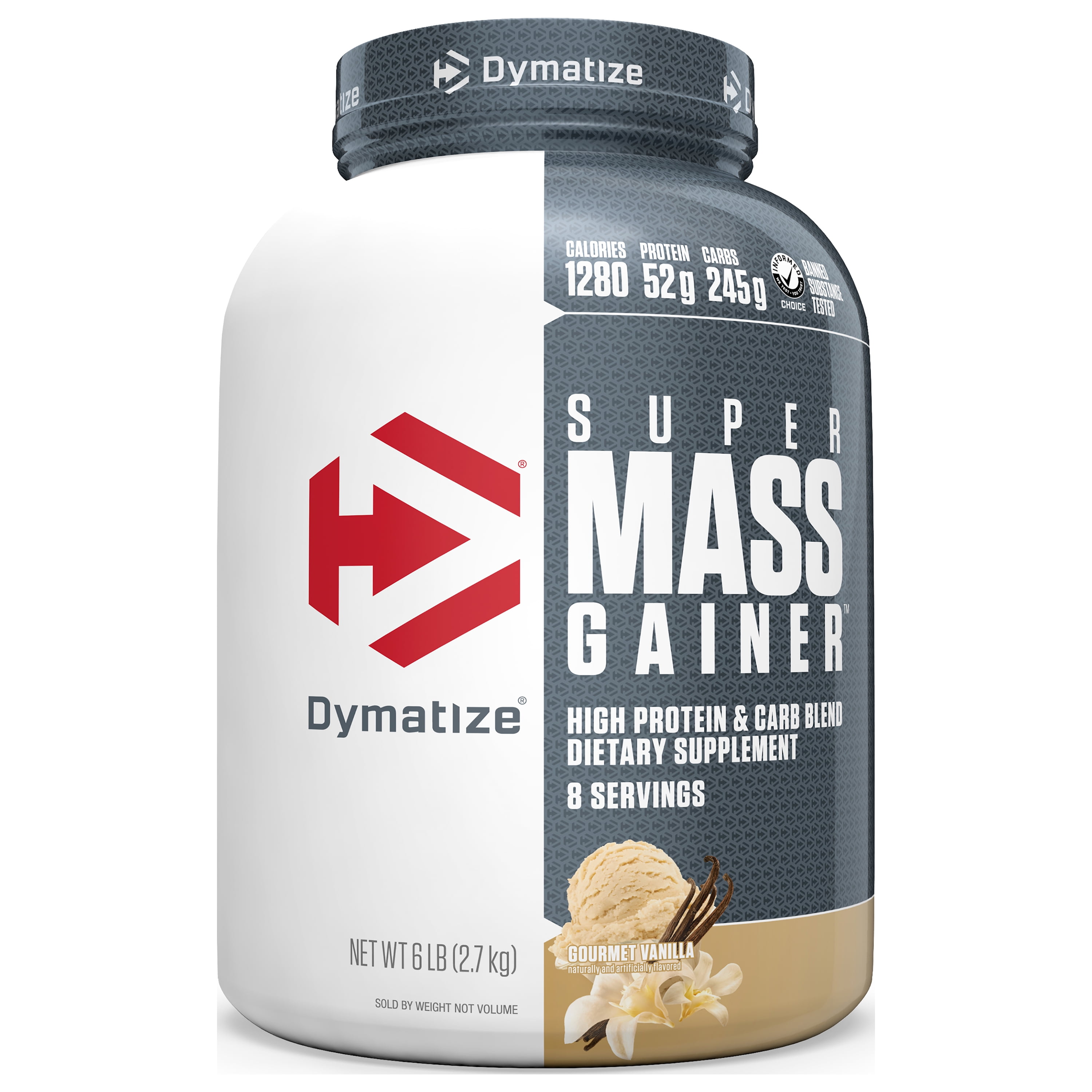 Dymatize Super Mass Gainer, Gourmet Vanilla, 6 lb - Walmart.com