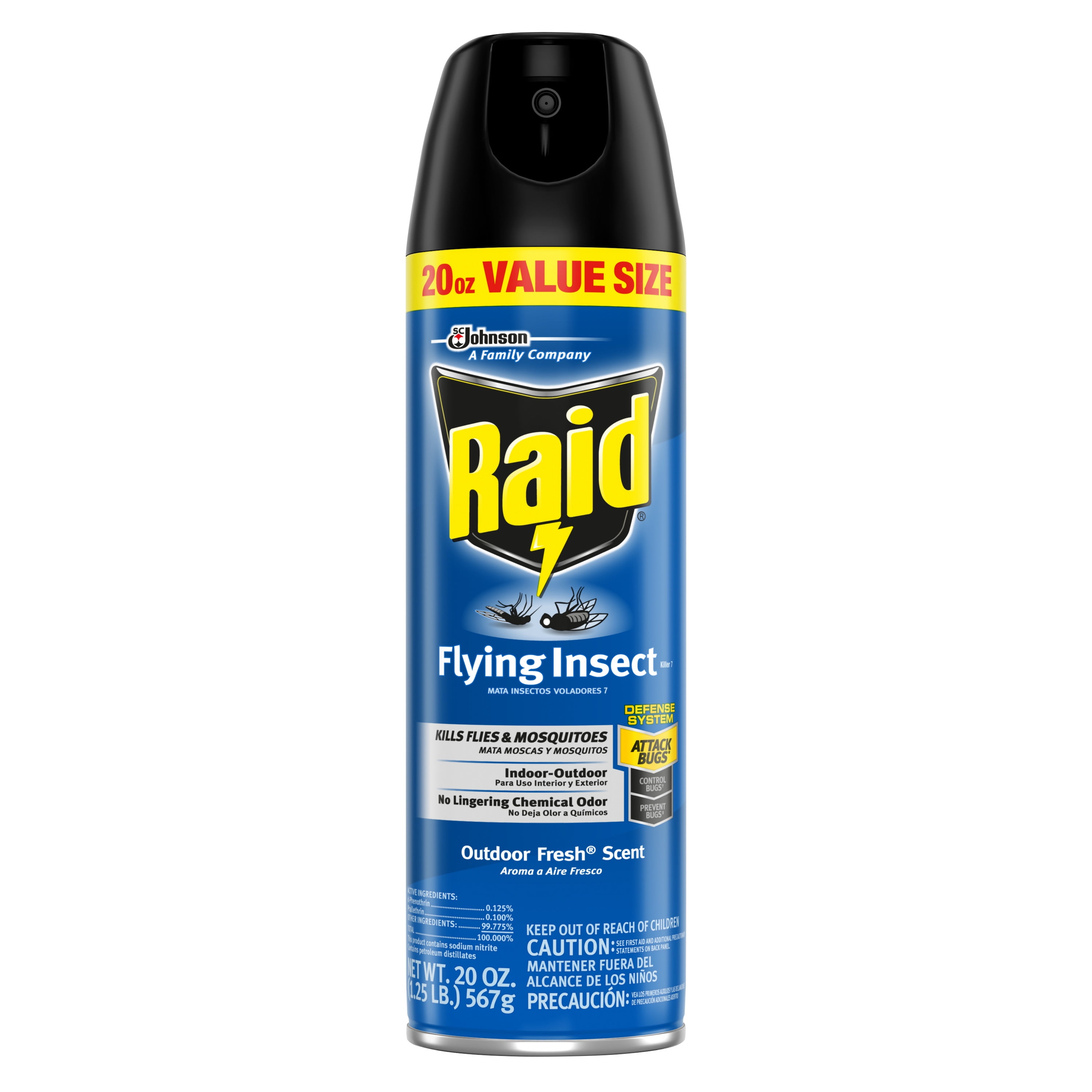 Raid Flying Insect Killer 7, Outdoor Fresh Scent, 20 oz
