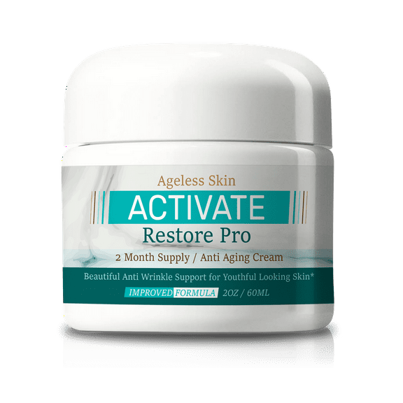 Ageless Skin Activate Restore Pro - Our Best Anti Aging Cream - Improved Formula 2 Month Supply - Help Reactivate Skin Health - Ageless Skincare Re-Activate Anti-Aging Wrinkle Cream