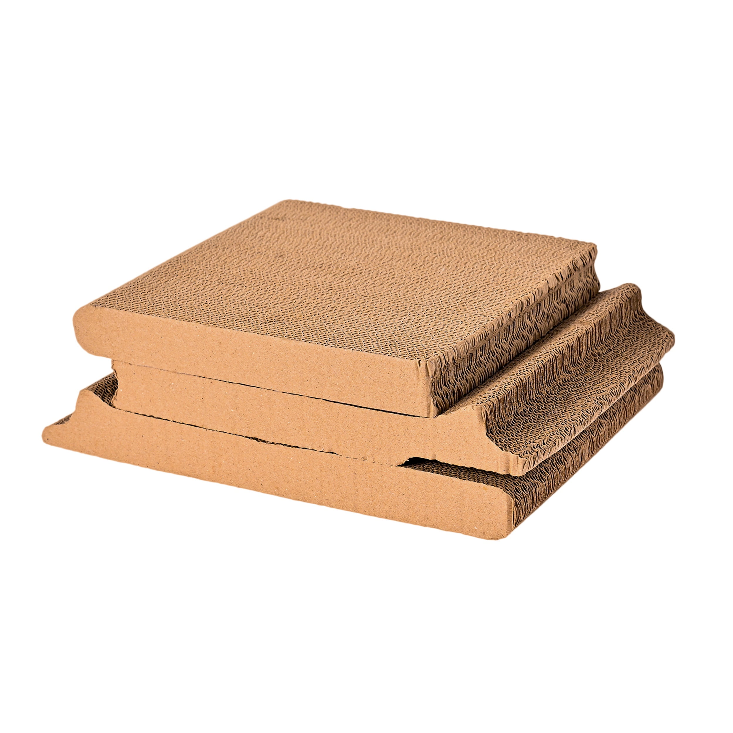 Vibrant Life L-Shaped Cat Scratcher Replacement Pads, Corrugated Cardboard