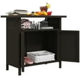 thumbnail image 1 of Outsunny Armoire de Rangement en Osier, Buffet d'Extérieur, Café Foncé, 1 of 10