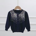 thumbnail image 5 of Esho Girls Button Down Sweaters Cardigan Long Sleeve Knitted Tops Outwear, Size 1-7 Years, 5 of 8