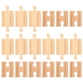 thumbnail image 1 of OUNONA 18Pcs Wooden Train Tracks Assorted Color For Children Over 3 Years Old Building Activities And Playtime, 1 of 6