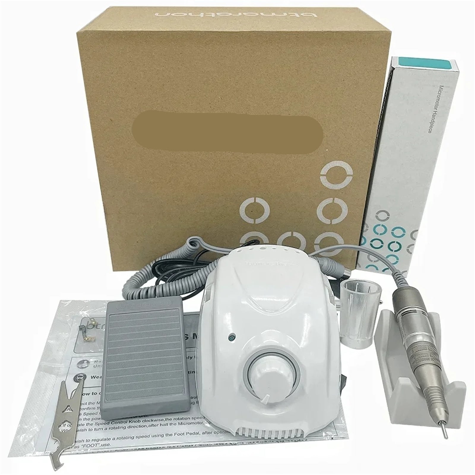 65W Electric Nail Drill Strong Micromotor Control Box DC 30V 35000RPM H200 Handle Milling Machine Manicure Machin
