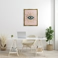 thumbnail image 2 of Stupell Industries Evil Eye Glam Boho Pattern Bold Blue Pink Metallic Gold Framed Floating Canvas Wall Art, 24x30, by Grace Popp, 2 of 9