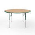 thumbnail image 3 of ECR4Kids 48in Round Premium Thermo-Fused Adjustable Activity Table Maple/Green/Green - Standard Swivel, 3 of 3