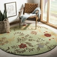 thumbnail image 2 of SAFAVIEH Blossom Kelly Floral Flower Wool Area Rug, Light Green/Multi, 5' x 8', 2 of 10