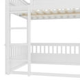 thumbnail image 6 of Bellemave Full over Full Bunk Bed, Pine Floor Bunk Beds with Inclined Ladder & Detachable Design, Space-Saving for Dorms & Small Rooms, White, 6 of 9