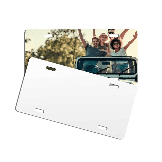 14 Pack Sublimation License Plate Blanks, Thickness 0.65Mm Metal Automotive Sublimation License Plates Tag