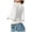 White, variant on EDFBUYKRS Long Sleeve Shirts for Women Tops V Neck Casual Tops Comfortable Shirt Soft Basic Tees Women Blouses M