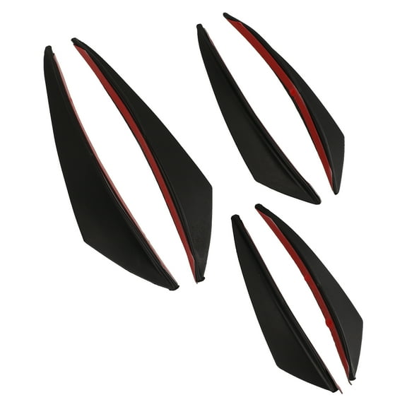 OUNONA 6pcs Car Spoiler Strips Automotive Front Bumper Spoiler Replacement Car Exterior Decorations