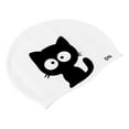 thumbnail image 2 of Shisuyan Cat Pattern Swimming Practical Cartoon Silicone Swim Pool Hat Protective Swim Caps for Kids Children, 2 of 9