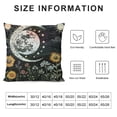 thumbnail image 5 of PRATYUS Sun and Moon Throw Pillow Covers Soft Boho Exotic Galaxy Pillow Cases Cushion Covers for Living Room Bedroom Bohemian Botanical Decorative Throw Pillowcases for Sofa Couch Chair 18x18in, 5 of 5