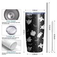 thumbnail image 6 of 20oz Tumblers Spooky Halloween Ghosts Pattern Stainless Steel Vacuum Insulated Double Wall Travel Tumbler Cups Mug with Lid and Straw,Cleaning Brush for Cold & Hot Drinks, 6 of 7