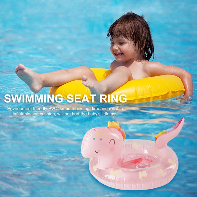 Asiento de anillos de natación para niños asiento de anillos de Tmvgtek natación con forma de dinosaurio inflable juguetes de agua de seguridad para niños flotador circular