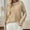 Khaki, variant on Generic Women's Mock Turtleneck Sweaters 2025 Fall Winter Casual Long Sleeve Color Block Pullover Sweater Soft Knitted Tops