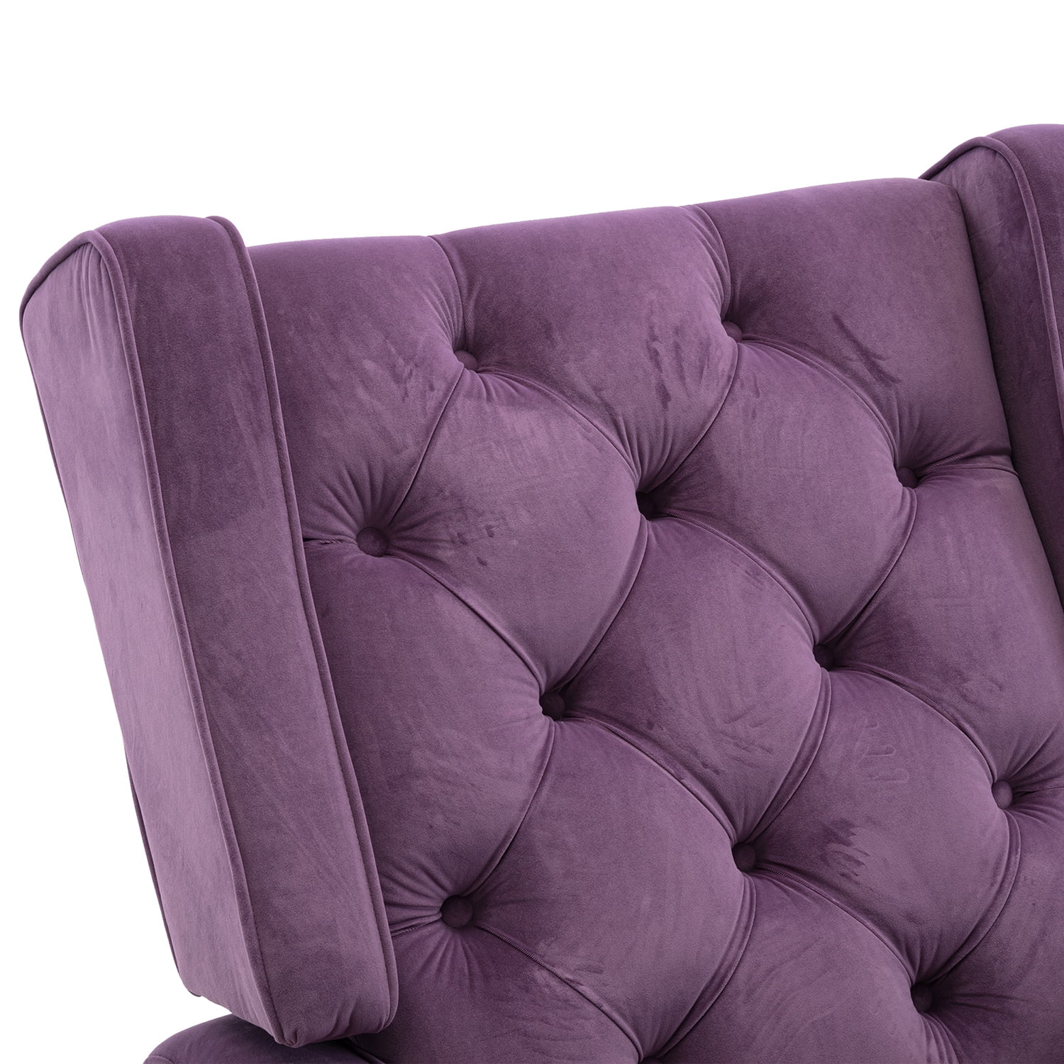 Kepooman Modern High Back Rocking Chair, Padded Seating for Living Room & Office, Purple Kepooman Modern High Back Rocking Chair, Padded Seating for Living Room & Office, Purple