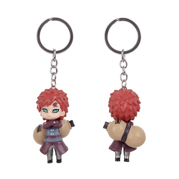 Figuras de Naruto Amine para niños, modelo Kawaii de 12 estilos, colgante de llave de Naruto Sasuke Kakashi, bolsa de dibujos animados, colgante Q, llavero de muñeca, regalos Fivean Figuras de anime
