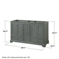 thumbnail image 4 of Wyndham Collection WCS202060DKGCXSXXMXX Deborah 59-1/4" Double Free Standing Wood Vanity, 4 of 7