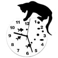thumbnail image 1 of Cat Acrylic Clock Wall Clock Modern Design Home Watch Wall Sticker Stop Watch Clock Wall, 1 of 7