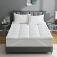 thumbnail image 4 of Supreme 4 Inch Mattress Topper Plush Queen Size Luxury Comfort Machine Washable, 4 of 5