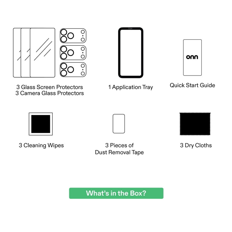 onn iPhone 18/17 Pro Max Screen & Camera Protectors (6-Pack) photo 6
