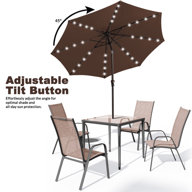 boho umbrella patio TheLAShop 7 ft 8-Rib Wood Patio Umbrella with Fringe Boho 5-10yr