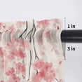 thumbnail image 5 of Pink Floral Blossom Valance Curtains for Kitchen/Living Room/Bathroom/Bedroom Window, Rod Pocket Small Topper Half Short Window Curtains Voile Sheer Scarf, Spring Pastoral Botanical Vintage 54"x18", 5 of 8