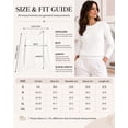 thumbnail image 7 of QUALFORT Women's 100% Cotton Cable Knit Sweater, Crew Neck Lightweight Pullover Sweater for Women, Long Sleeve Knit Top, Off-White L, 7 of 7