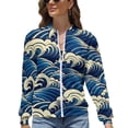 thumbnail image 5 of Jackets for Wome Zip Up Long Sleeve, Japanese Water Wave Lightweight Womens Bomber Jacket Fashion Clothes Fall Outfits for Women 2024 Fall Coat, 5 of 5