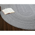 thumbnail image 3 of Tri-Color Farmhouse Braided Rug - Cotton Buffalo Check Black,White,Gray 2' X 3' Oval, 3 of 3