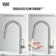 thumbnail image 4 of Vigo Vg02029s Greenwich 1.8 GPM 18" H Single Handle Single Hole Pull Down Kitchen Faucet -, 4 of 15