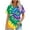 Multicolor Tops for Summer_z, variant on jtjvou Women's Plus Size Short Sleeve Tuinc Going out Tops for Teen Round Neck Tuinc Summer Trendy Fashion Lady Tie Dye Pullover Multicolor,L