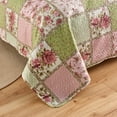 thumbnail image 3 of JML Quilt Set, King, Pink Green Flower, 3 Piece, 3 of 4