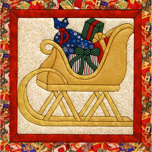 Sleigh Quilt Magic Kit, 12" x 12"