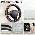thumbnail image 6 of HUIACONG Vibrant Flowers Unversial Golf Cart Steering Wheel Covers 13-14" Car Steering Wheel Cover Soft Flannel for EZGO Yamaha TXT & RXV DS & PrecedentClub Cars, 6 of 7