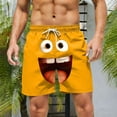 thumbnail image 5 of GUZOM Emoji Face Swim Trunks for Men Funny 3D Graphic Swim Shorts Bright Orange Quick Dry Stretch Fabric with Drawstring,Size 5XL, 5 of 5