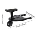 thumbnail image 5 of Tabla para cochecito con asiento, Tabla para silla de paseo con ruedas, Tabla para silla de paseo ajustable con asiento desmontable, Silla de paseo a bordo, 5 of 5