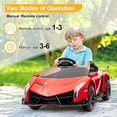 thumbnail image 4 of UBesGoo 12V Licensed Lamborghini Electric Ride on Cars for Kids, Powered Ride on Toys Cars for Girl Boys, with Parent Remote Control, Bluetooth Music - Red, 4 of 11