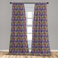 thumbnail image 5 of Geometric Curtains 2 Panels Set, Memphis Style Eighties Inspirations in Dotted Background with Ice Cream Motifs, Window Drapes for Living Room Bedroom, 56"W X 95"L, Multicolor, by Ambesonne, 5 of 5